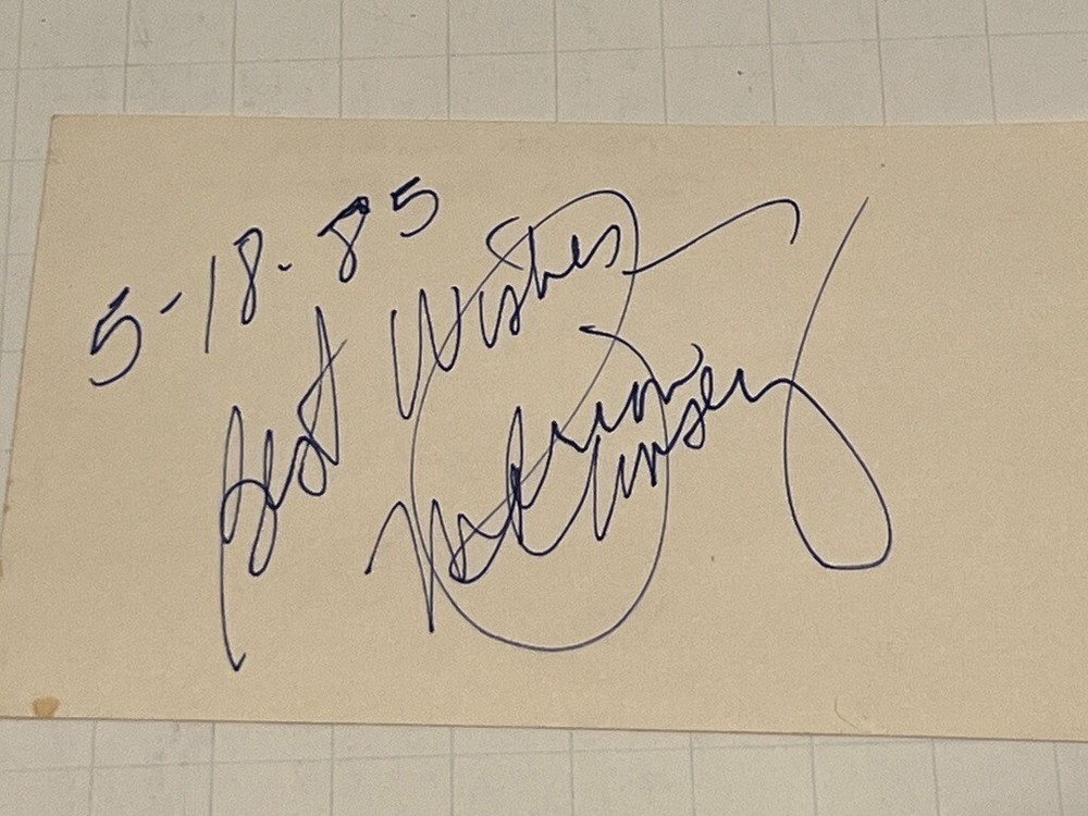 Marion Ramsey Hand Signed Cut Index Card 3x5