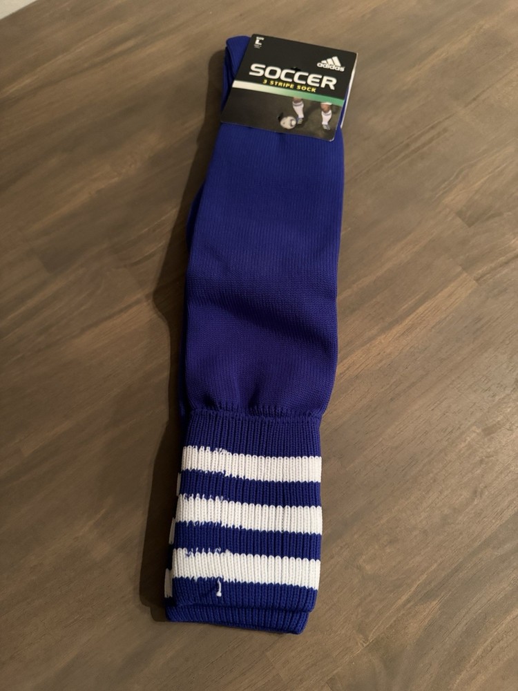 Adidas 3 Stripe Soccer Sock Size Large