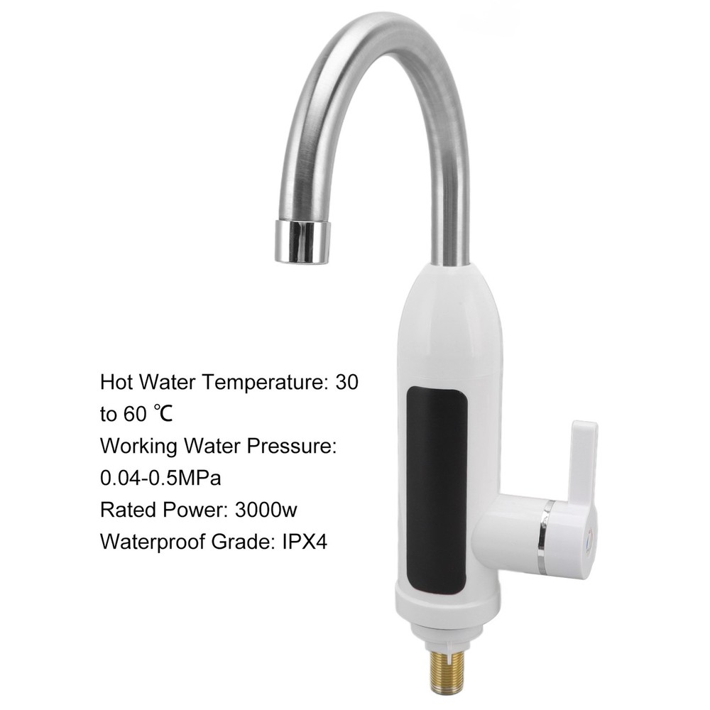 110V Instant Tankless Electric Water Heater Faucet 360° Rotating Hot Water Tap