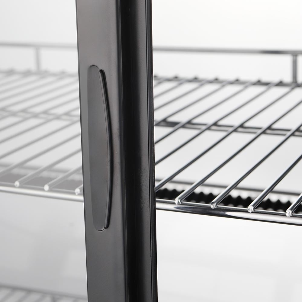 48” Refrigerated Countertop Display Case, Curved Glass, Black