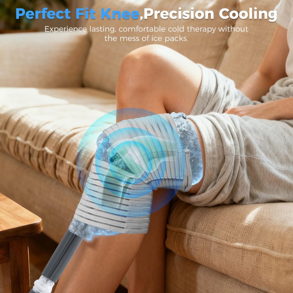 Cold Therapy Machine Portable Ice Machine for Knee After Surgery with Adjusta...
