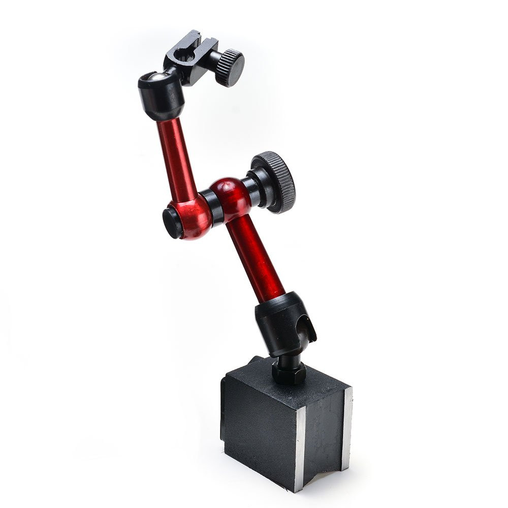 3-Joint Red Adjustable Magnetic Base Holder for Digital Dial Indicator