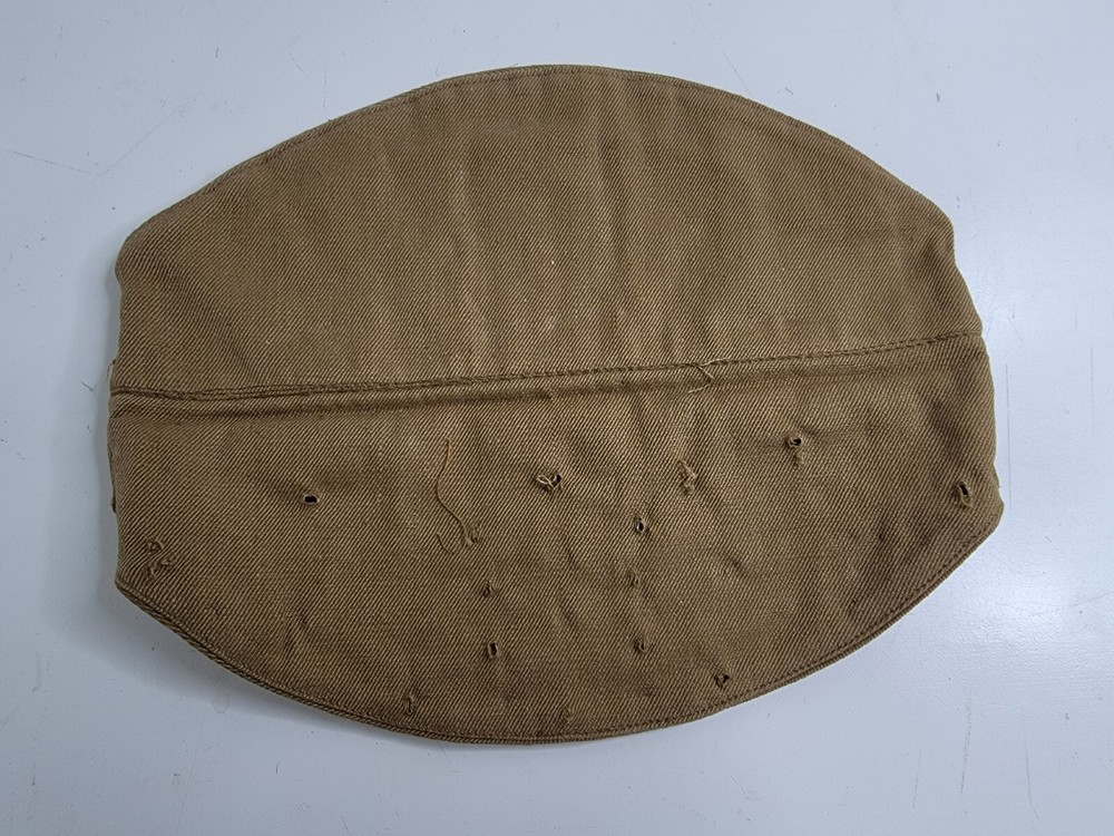 Russian Army Cap Brown w/ Three Patches No Pins Folding Hat Soviet