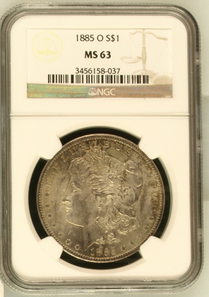 1885 O Morgan Silver Dollar NGC MS-63