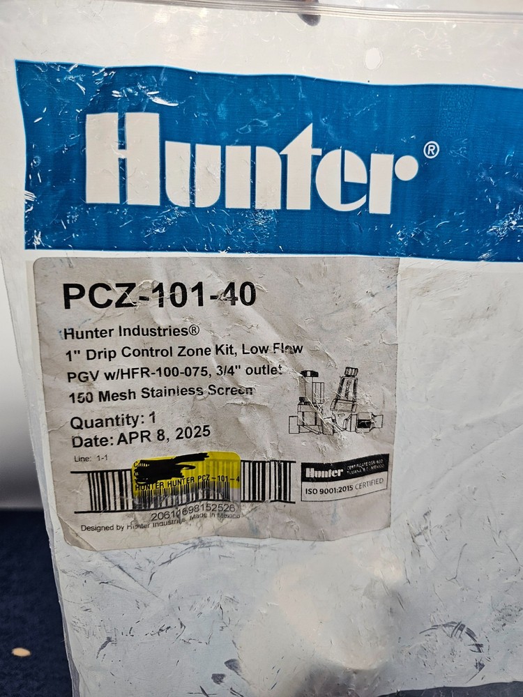 Hunter PCZ-101-40 1" Drip Zone PGV Valve Control Assembly