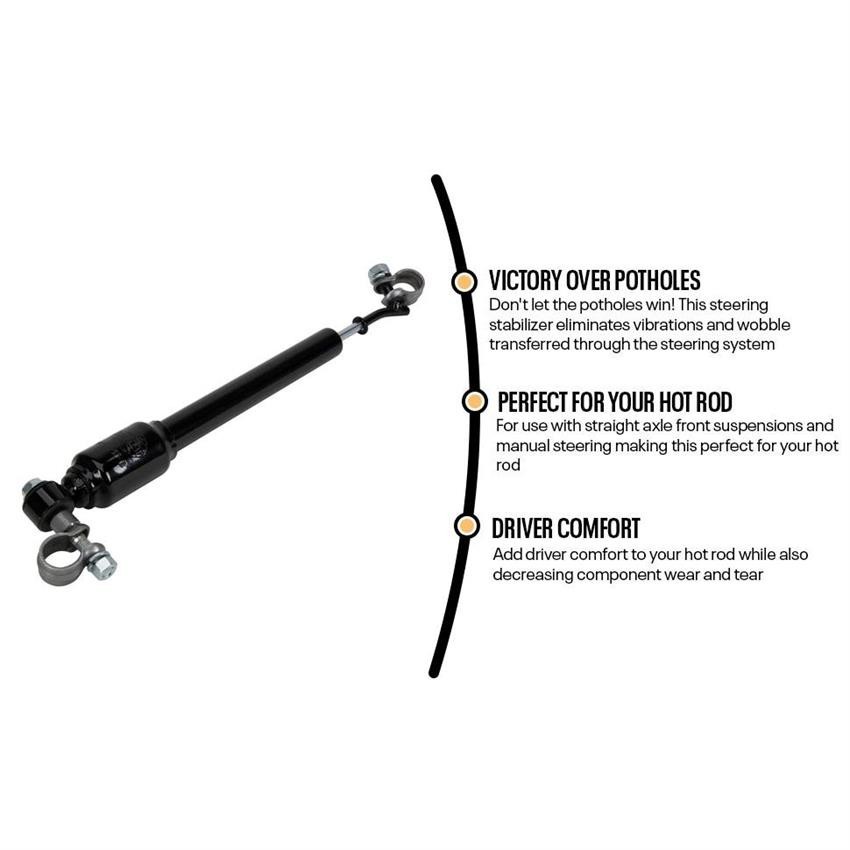 Speedway Steering Stabilizer, Chrome
