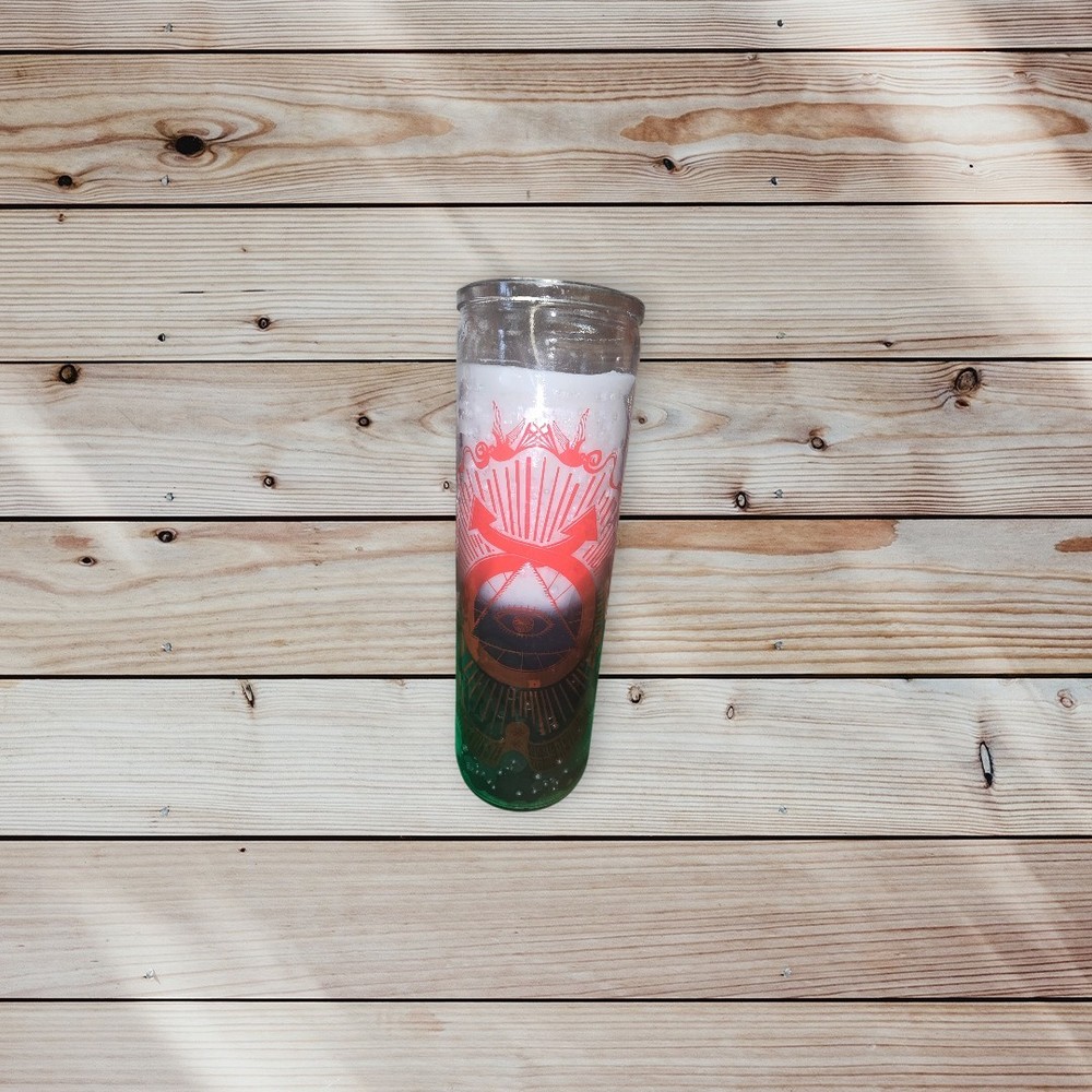 Double Action Evil Eye Multicolor 7 Day Prayer Candle