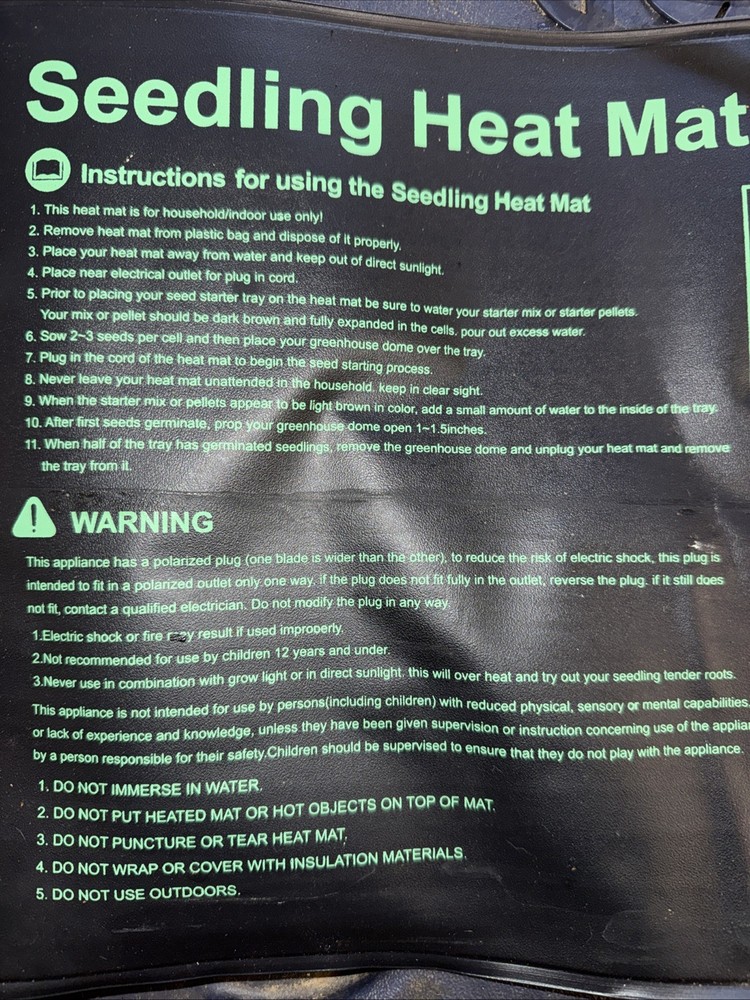 MET Seedfactor Seedling Heat Mat Hydroponic Heating Pad Home Garden Seed Starter