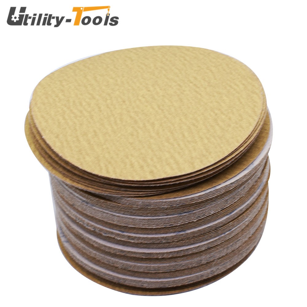 100 × 6" Sanding Disc NO-Hole Hook & Loop Sanding Discs Grit 60-320 Sand Paper