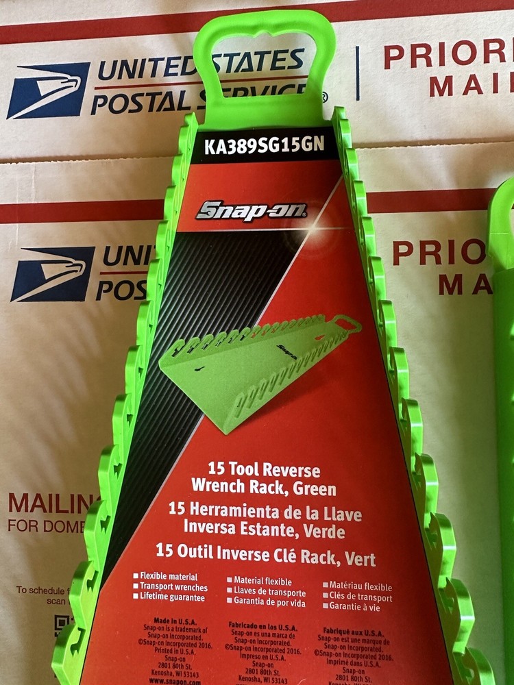 Snap-on Wrench Rack Set. Green Reverse Set.