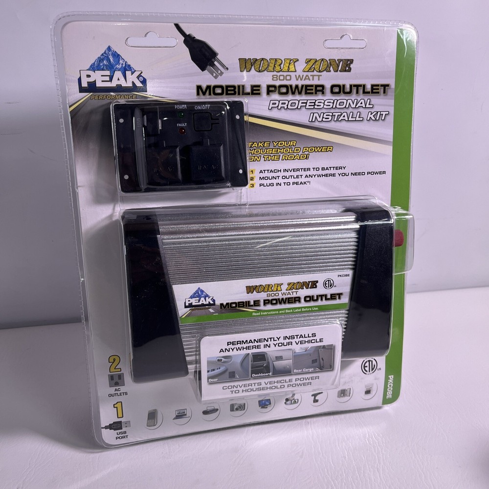 NEW PEAK Work Zone 800W Mobile Power Outlet PKC0BE