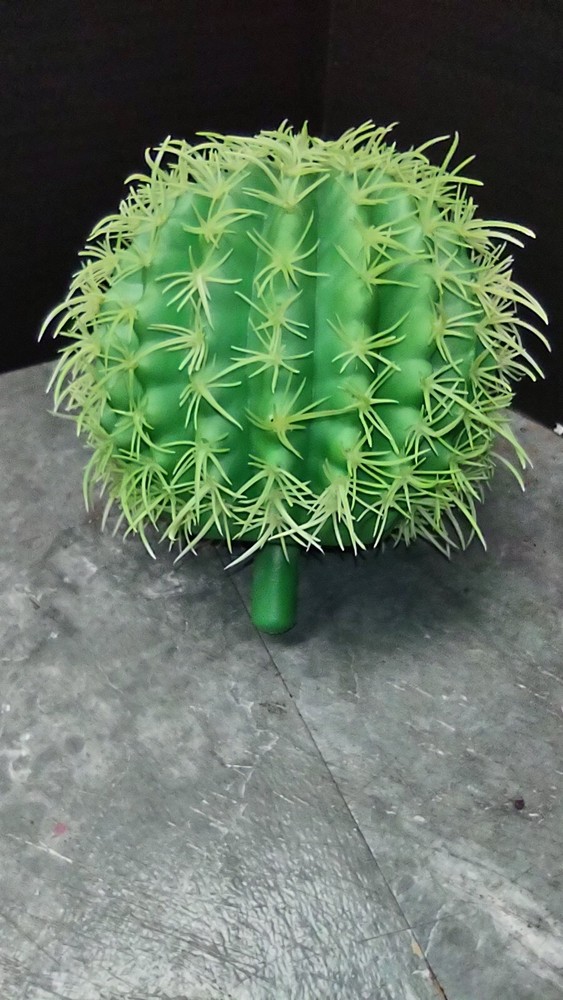 6" Artificial barrel cactus.
