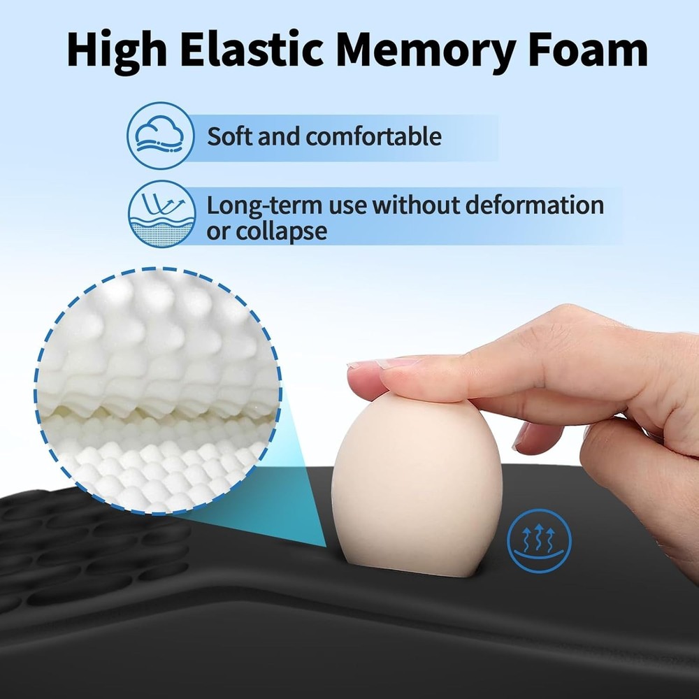 Ergonomic Mouse Pad with Wrist Support - Gel Memory Foam Mouse Mat for Comput...