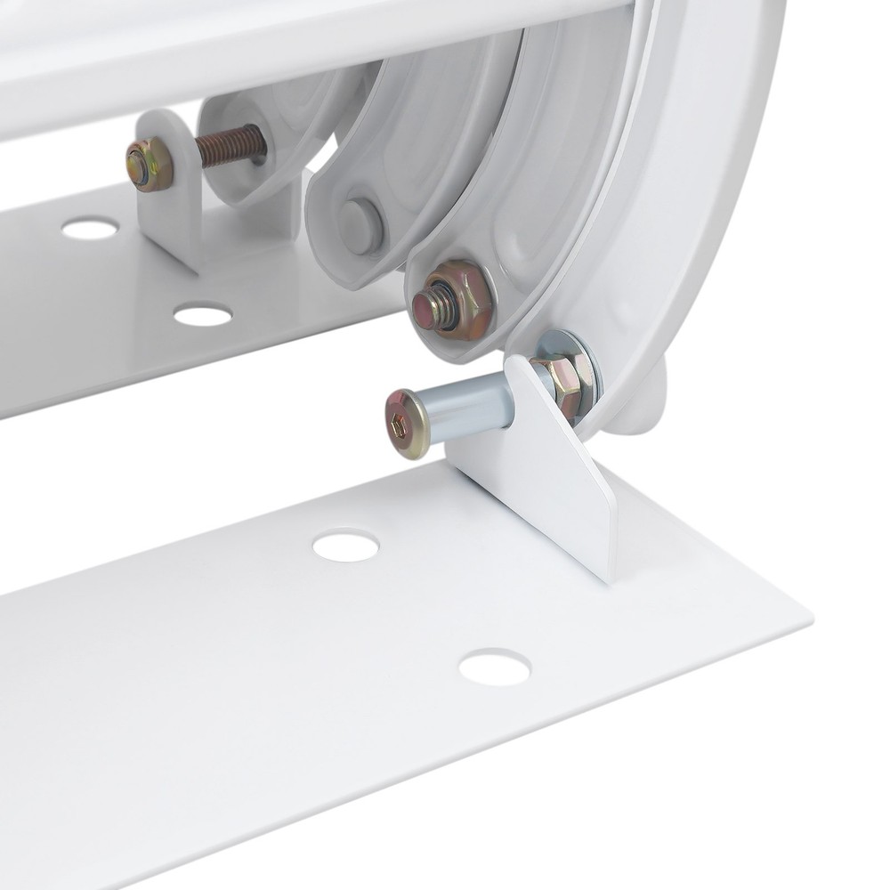 3 Steps Wall Mounted Retractable Ladder Pull Down Telescoping Step Ladder White