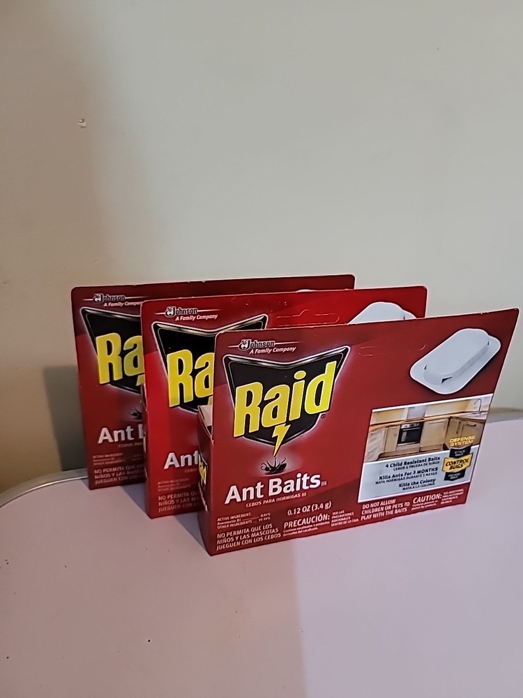 3ct  Raid Ant Baits 8 Count Value Pack / Total Defense Systems - Indoor