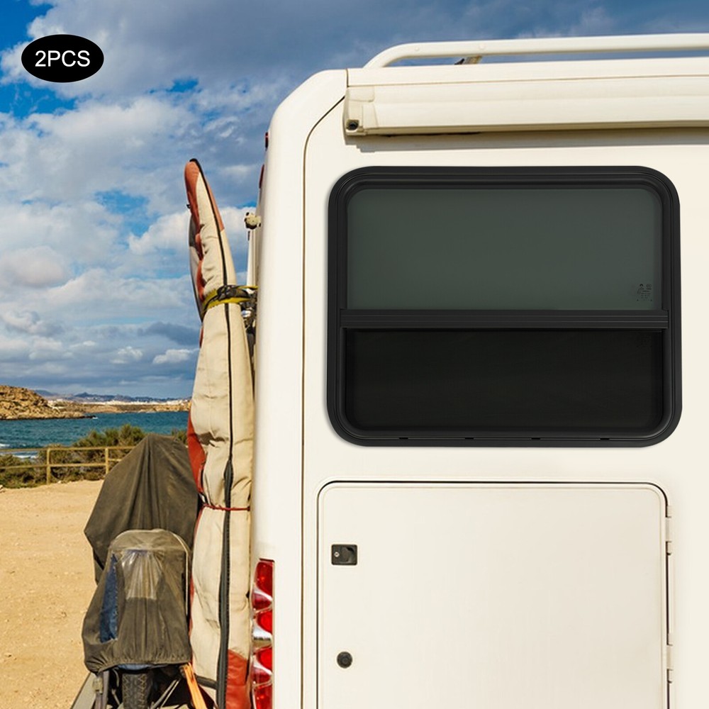 RV Window Vertical Slide Window Rectangular Venting Window Clip-on Mounting