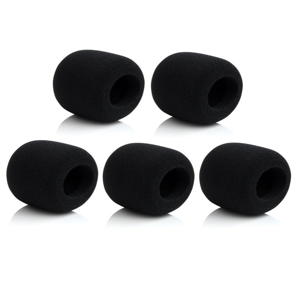 5 Pack Wireless Microphone Windscreen fit Shure SLX-D Wireless Microphone Black