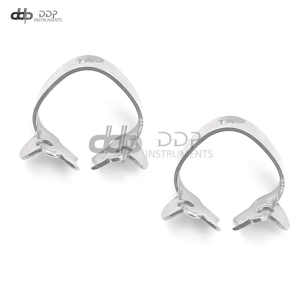 2 PIECES OF RUBBER DAM CLAMP #1A ENDODONTIC INSTRUMENTS