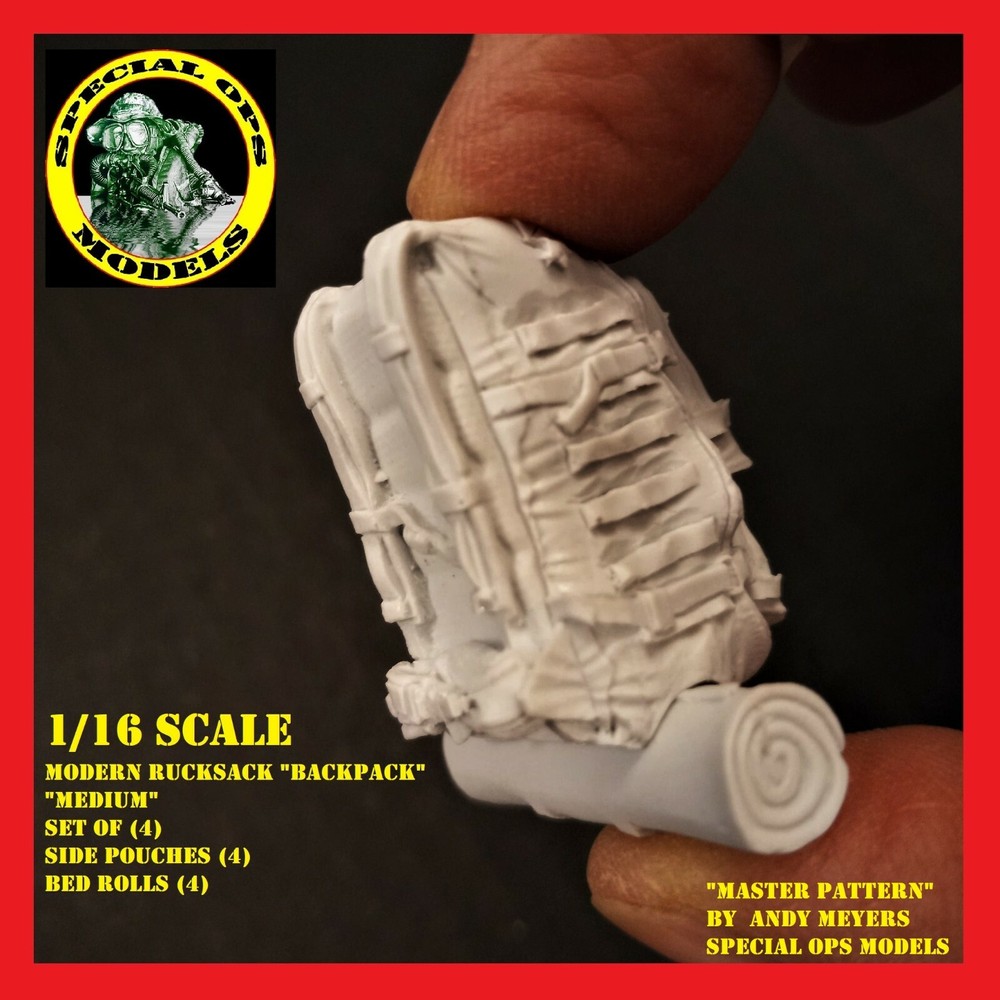 1/16 scale Modern Molle Rucksacks (BACKPACKS) Assault Backpack style #B
