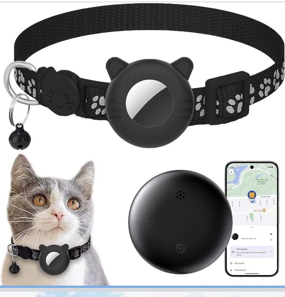 Cat Tracker with Collar (Android Only), GPS Tracker for Cats - No Monthly Fee...