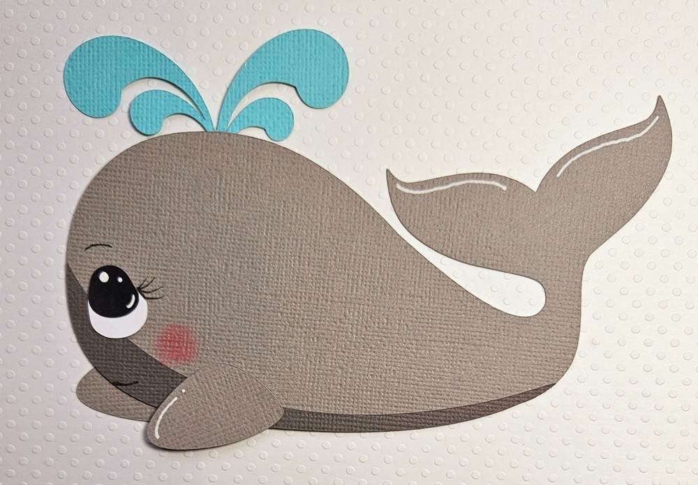 Little Whale. Scrapbook, Card Making Paper Piecing