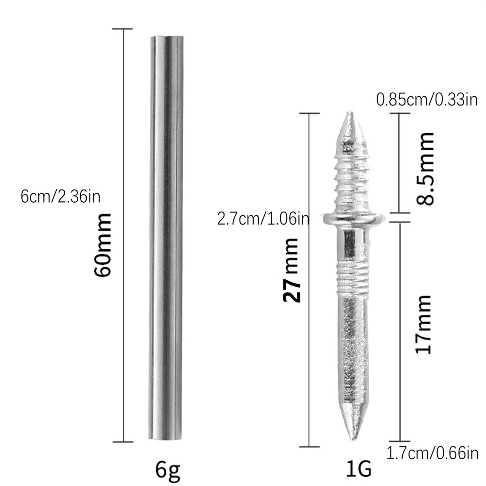 100Pcs Double-Head Skirting Thread Seamless Galvanized Metal Nail Accessories