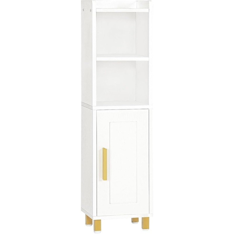 Space Saving Bathroom Cabinet Adjustable Shelf Metal Legs Storage Solution New