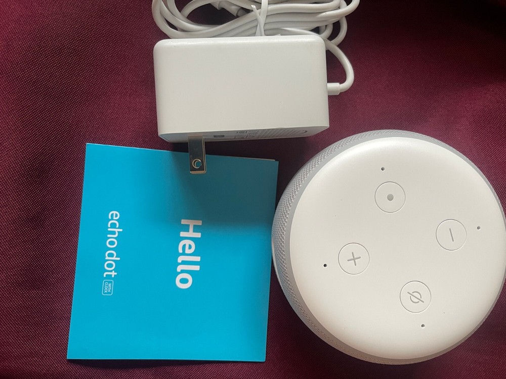 Amazon Echo Dot (3rd Gen) - Smart Speaker with Clock and Alexa- Sandstone(White)