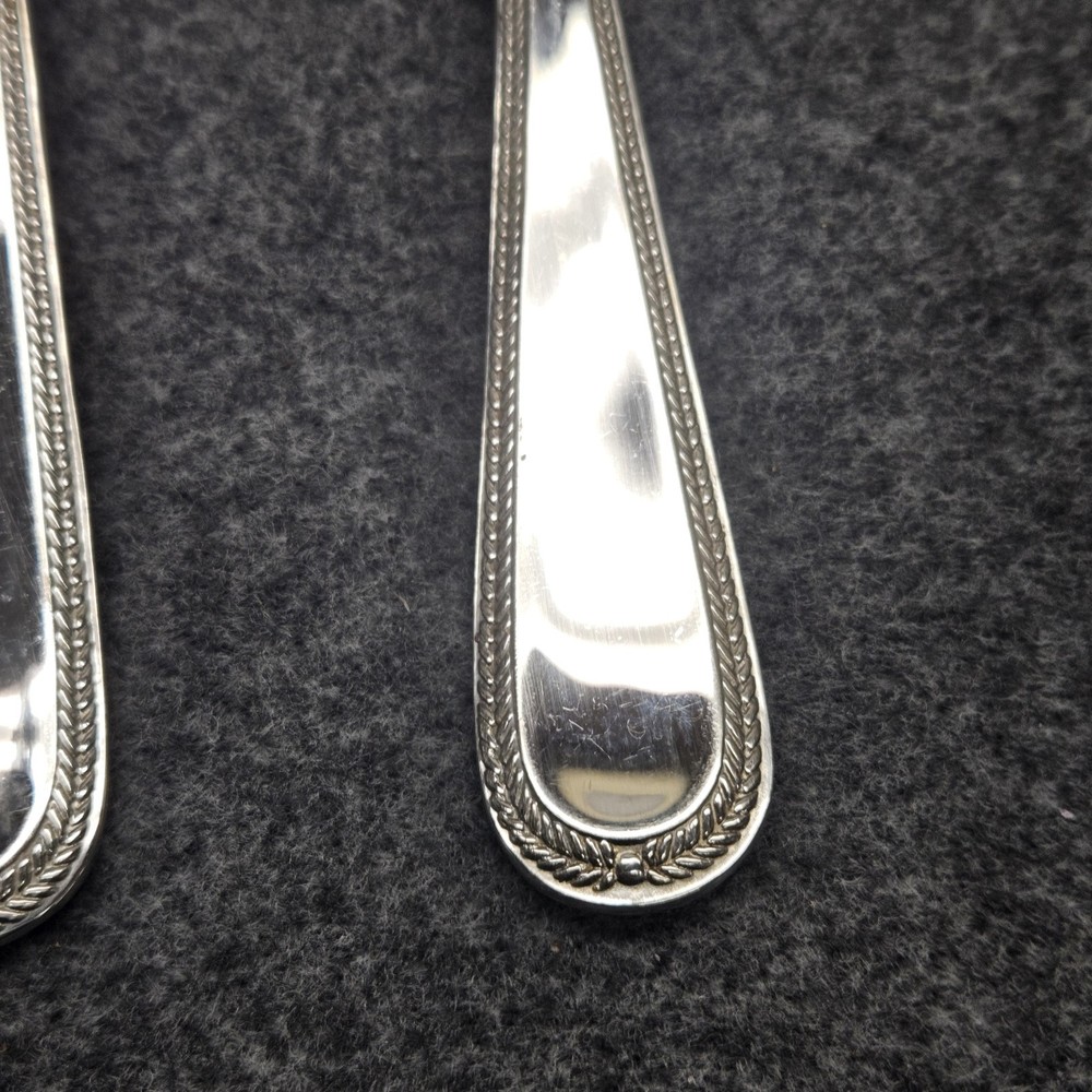 Gorham Braid Serving Hostess Set Spoon Slotted Fork Stainless Flatware Lot (3)
