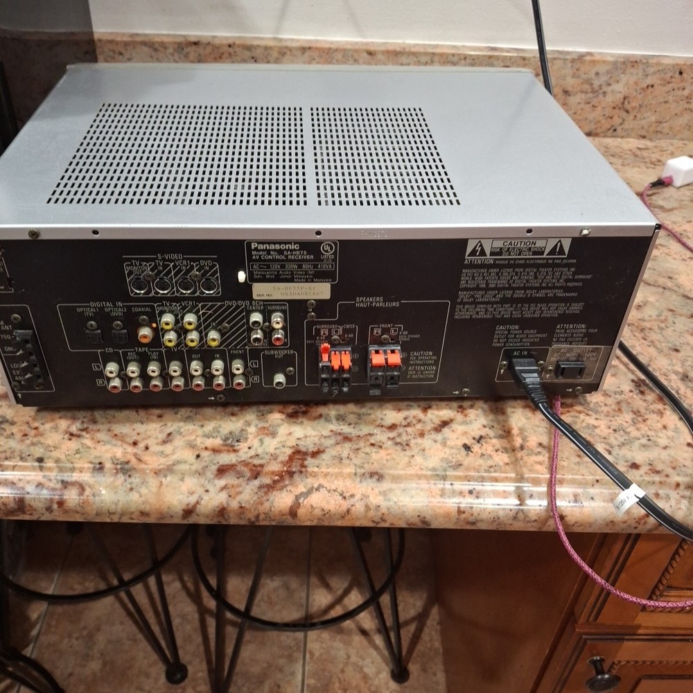 Panasonic SA-HE75 Home Theater Receiver 320W Built-In Digital Surround Decoder 1