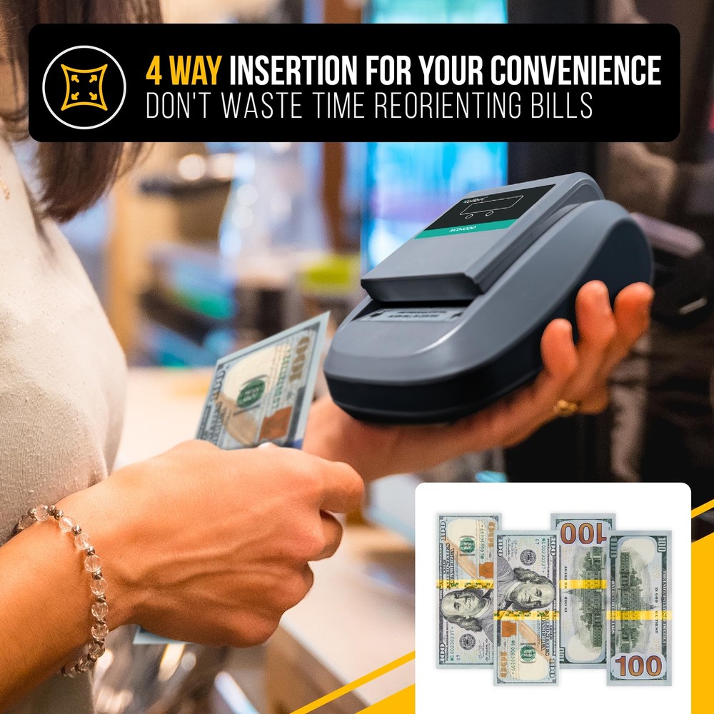 KCD 1000 Money Detector Machine Fast Pass Fail Counterfeit Bill Checker