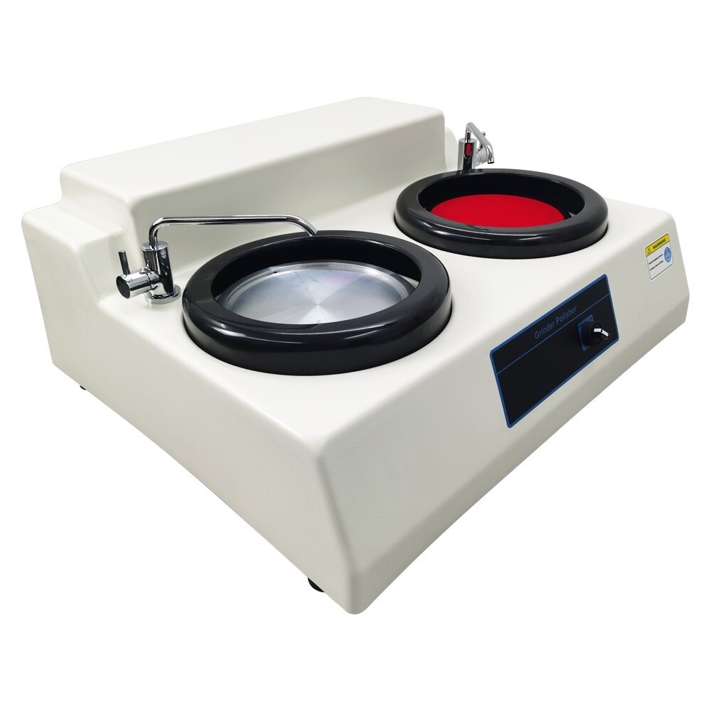 110V Double Disk Metallographic Sample Automatic Polishing Machine VariableSpeed