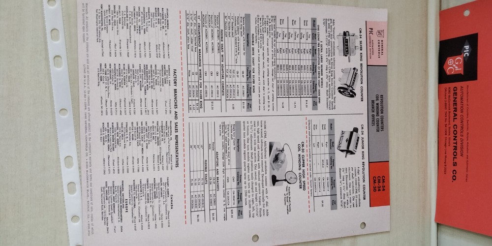 1960 General controls Co ~ Counting Instruments ~ Condensed Catalog & Price List