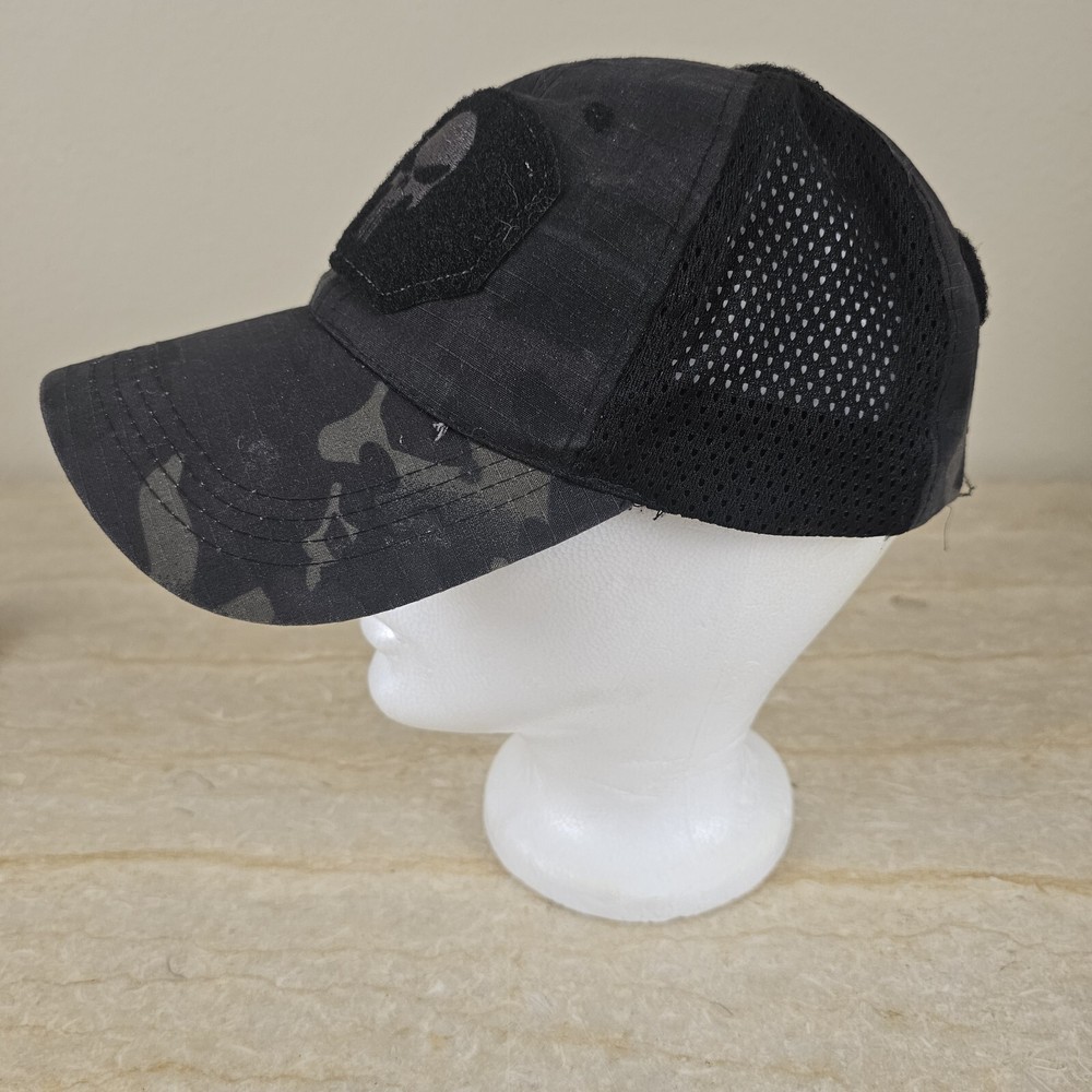 Camo Punisher Caps, Black And Green Camo Hats Strapback