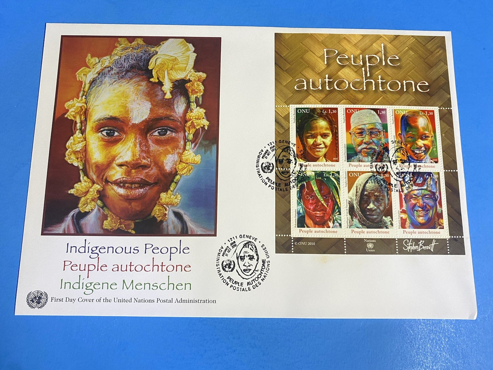2010 UN 10X7" STAMPED ENVELOPE -  INDIGENOUS PEOPLE