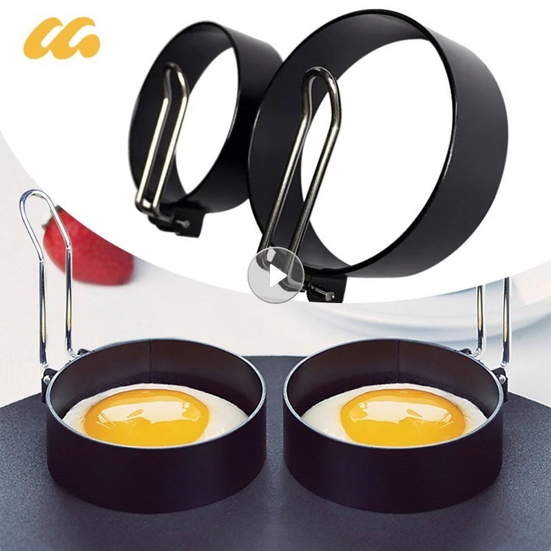 2 pcs Professional Fried Egg Mold Stainless Steel Egg Fried Ring