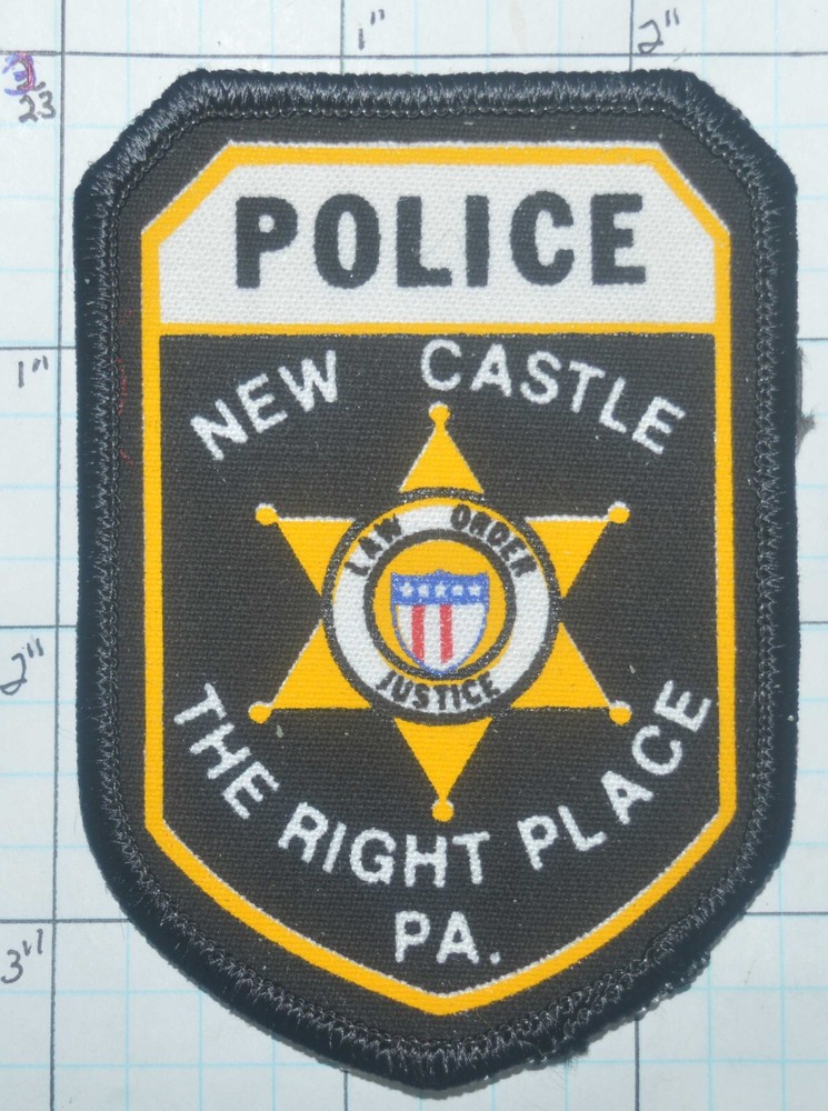 PENNSYLVANIA, NEW CASTLE POLICE DEPT SCREEN PRINTED PATCH