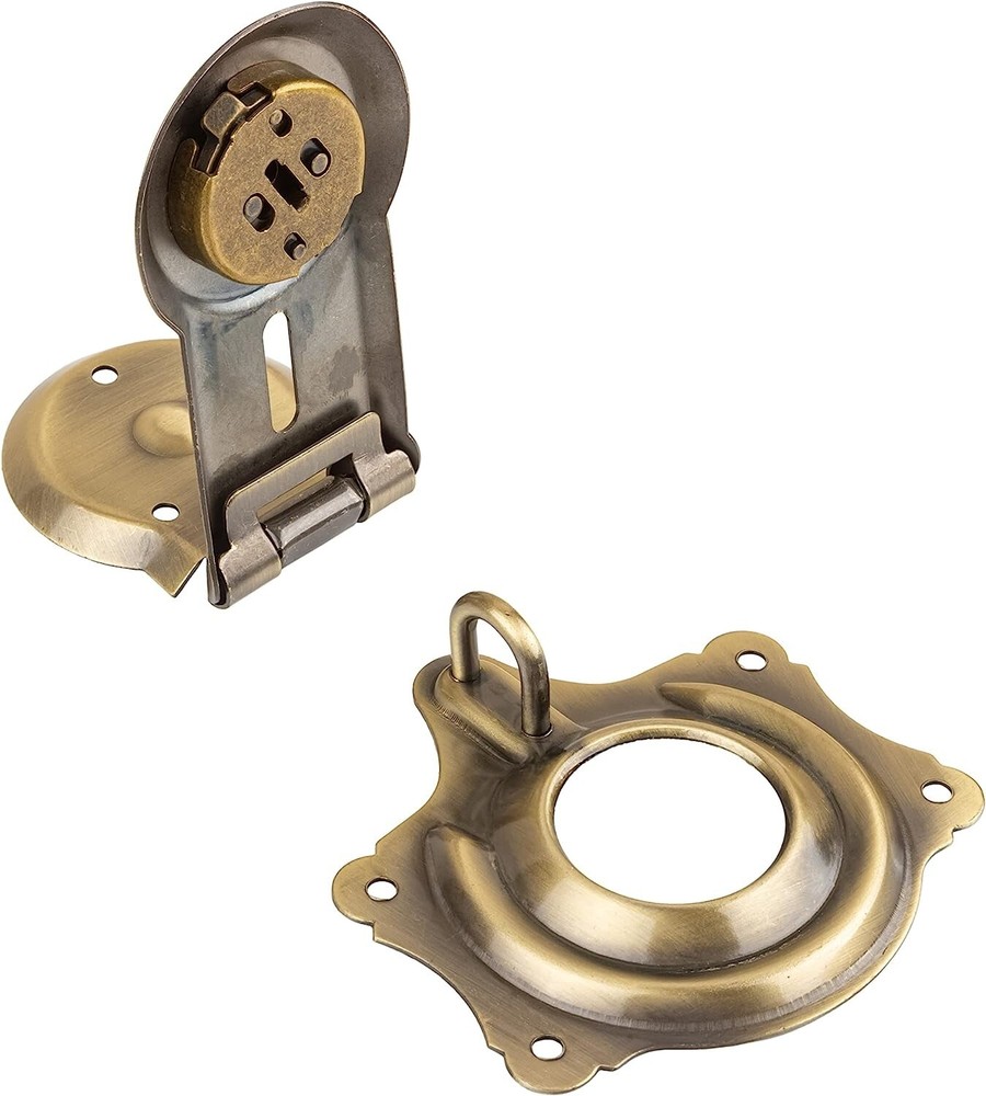 Long Antique Brass Trunk Lock