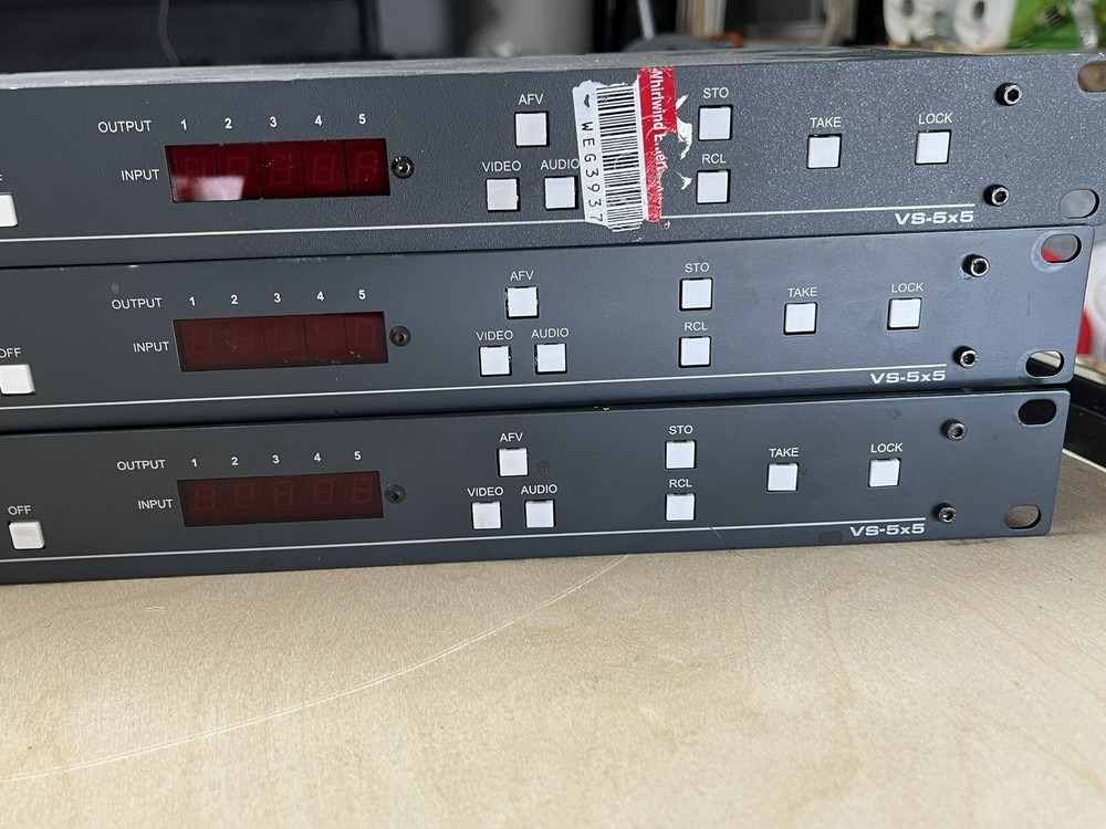 Kramer VS-5x5 Audio Matrix Switcher - 3 Bundle Power Tested