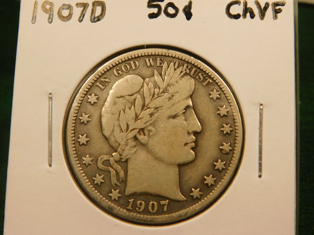 1907 D    Barber Half Dollar  Item # 9399