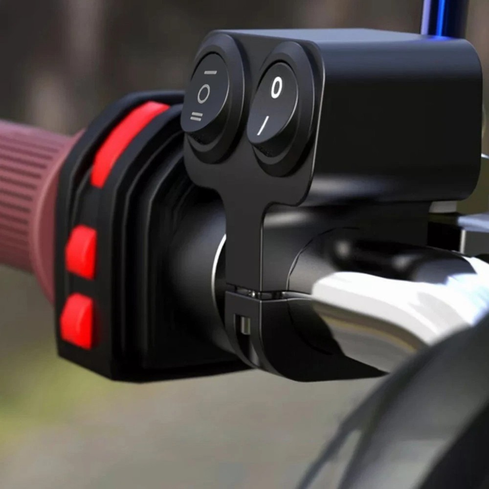 Motorcycle Handlebar 7/8" Dual Button On Off Switch For Headlight Scooter New