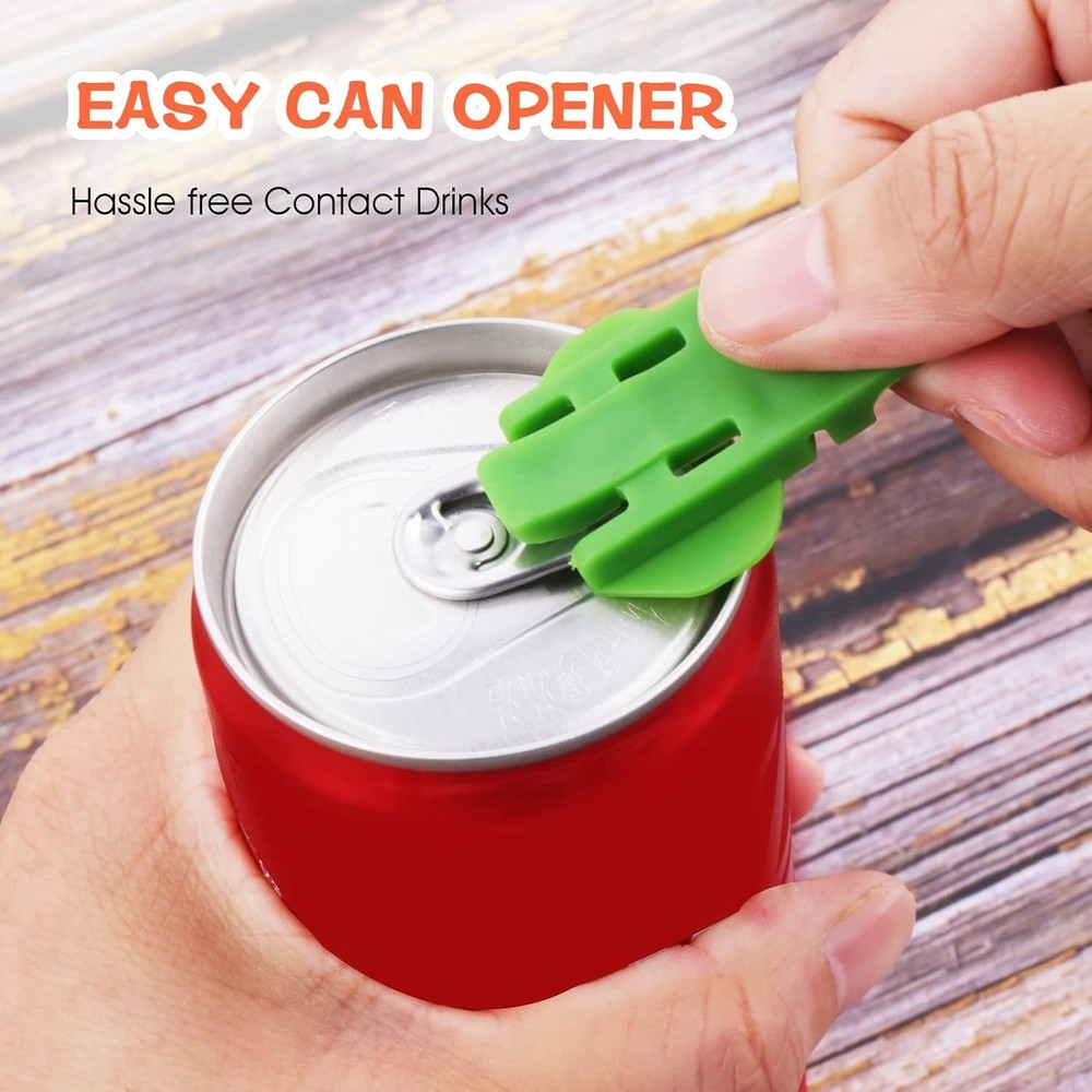 6 Multicolor Easy Can Openers - Protect Your Nails & Enjoy Your Drink!