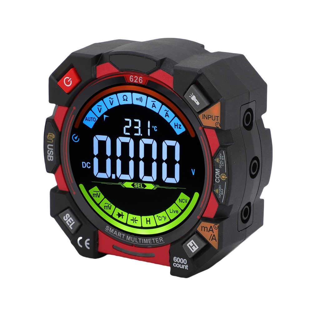 6000 Counts Multimeter With Backlit Display For Electricians WUJF