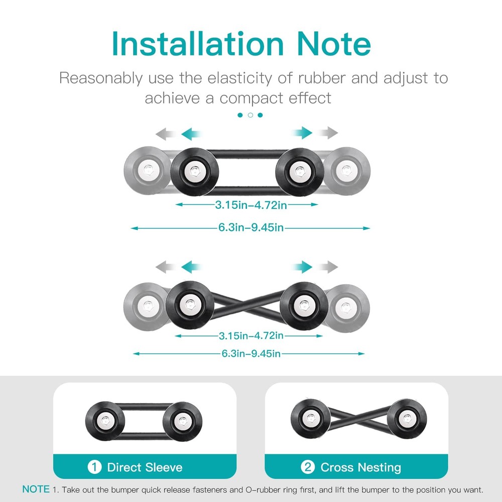Bumper Quick Release, Mellbree JDM Release Holders One Size, Black