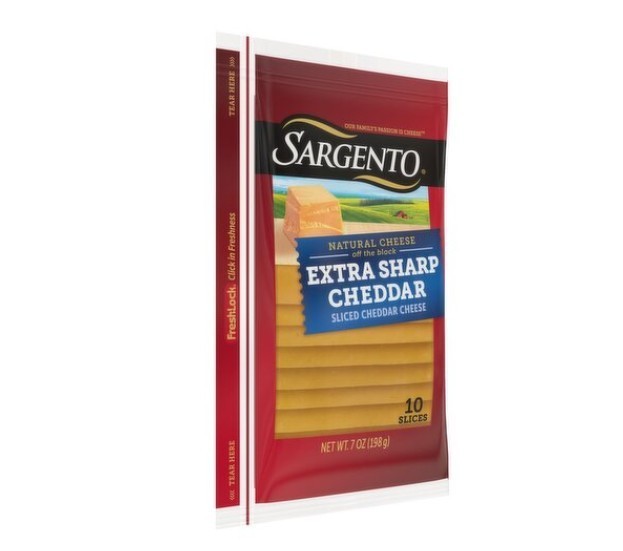 Sargento Sliced Extra Sharp Natural Cheddar Cheese, 10 count, 7 oz 2 Pack