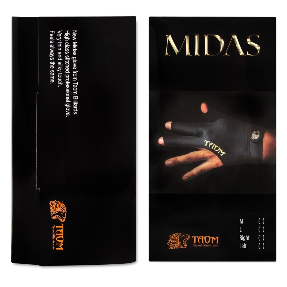 Midas Billiard Pool CUE Glove - for Left or Right Hand (Medium, Left)