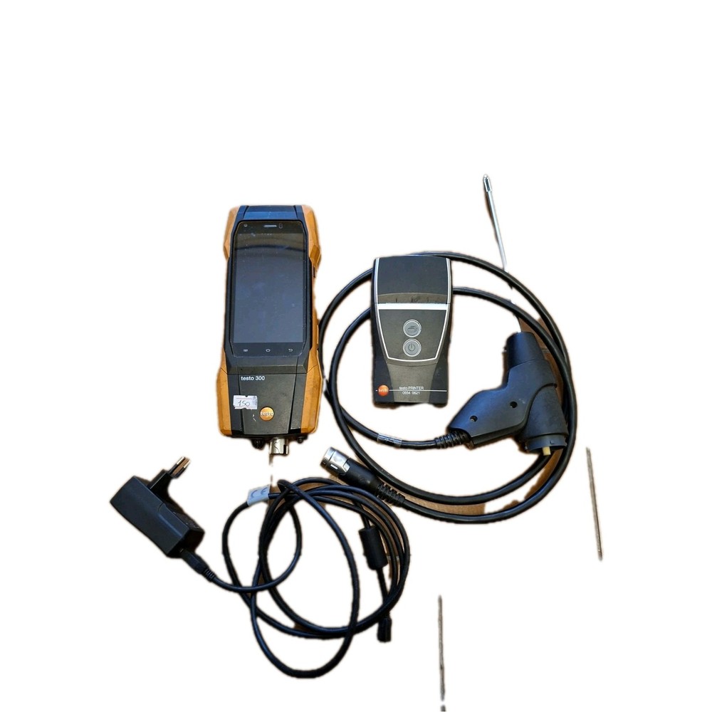Testo 300 combustion analyzer complete with smoke probe and printer.