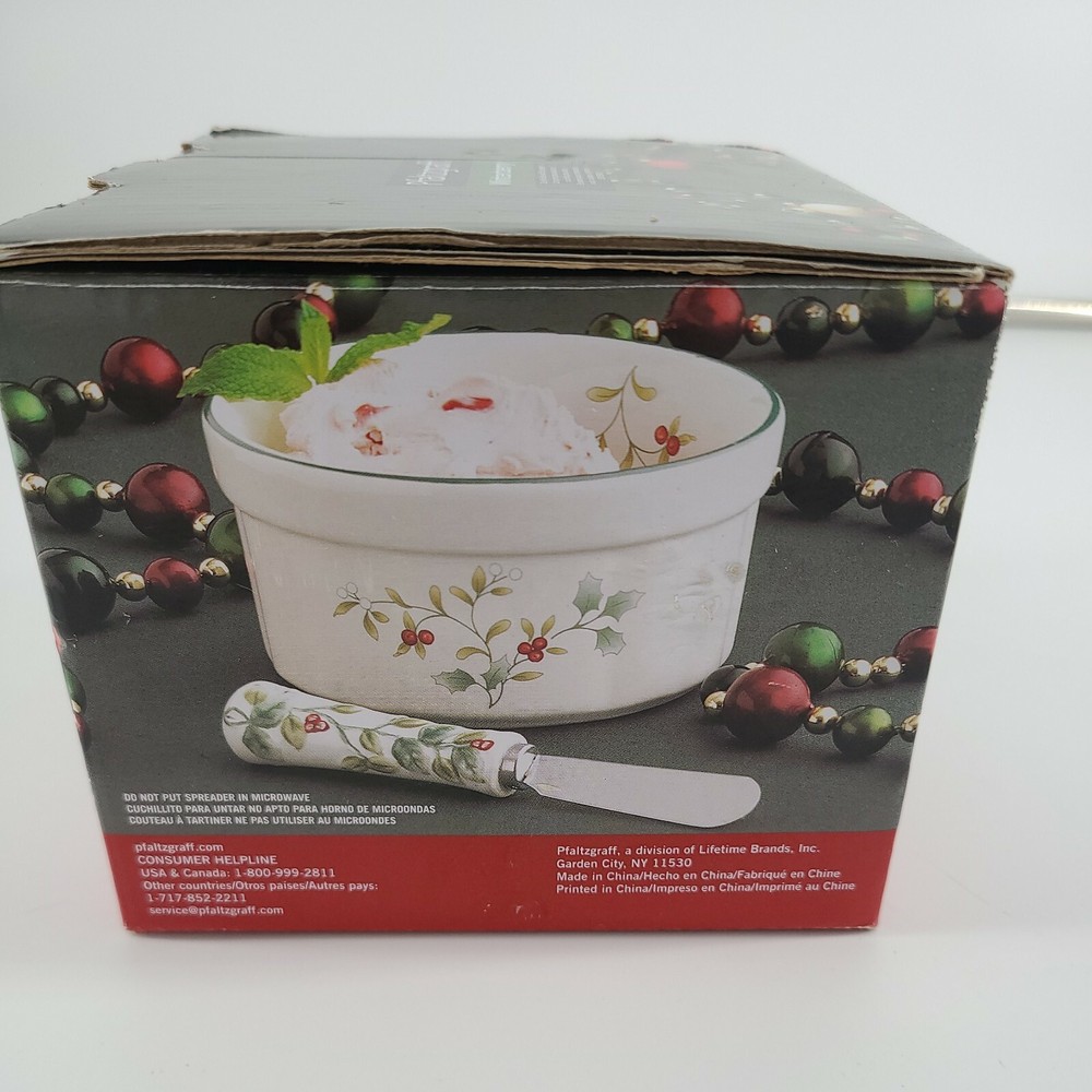PFALTZGRAFF Winterberry Pattern Dip Serving Set, in Original Box 2018