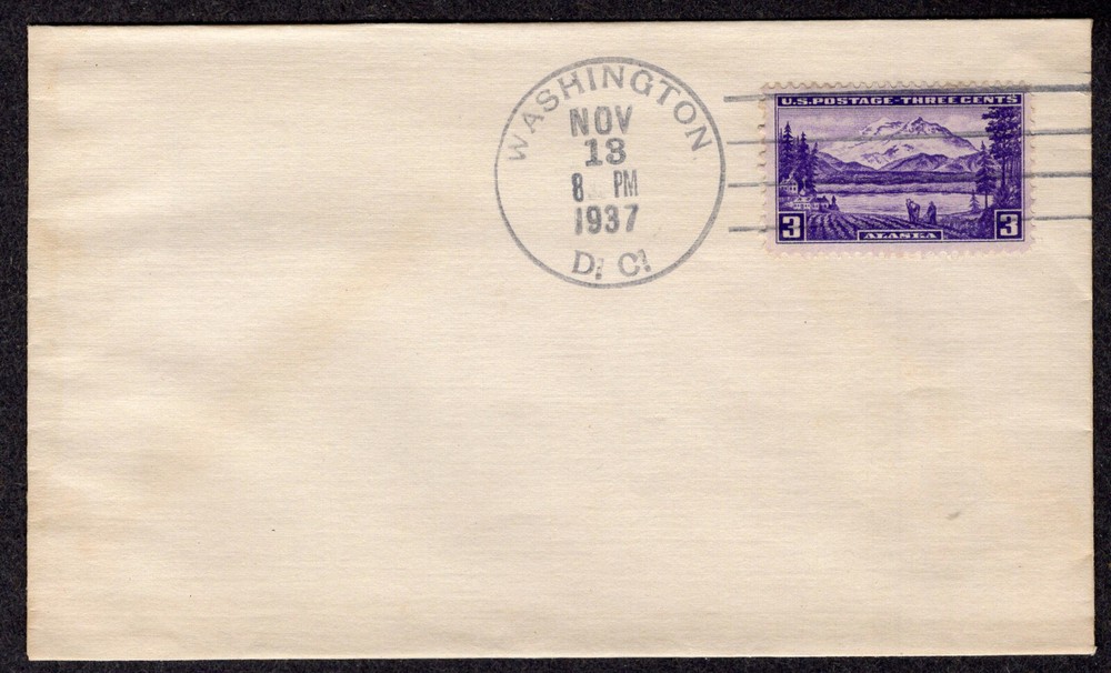 1937 Alaska Territory (Scott 800) - Uncacheted Bordered 2nd Day NY325