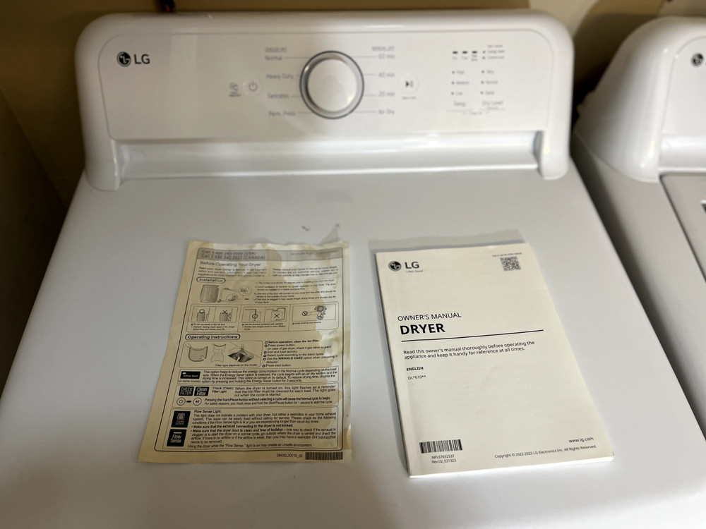 LG White Top Load Washer + Dryer Set. 2yrs old, Gently used